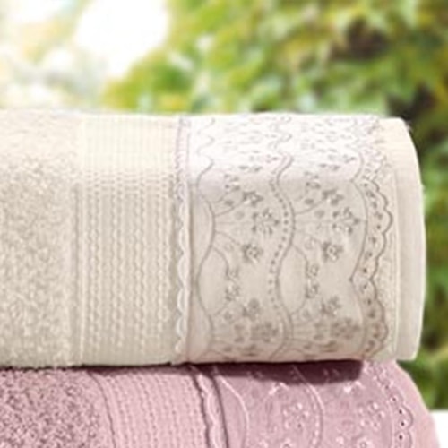 Detalhe - Toalha Bouton De Banho Melody Marfim
