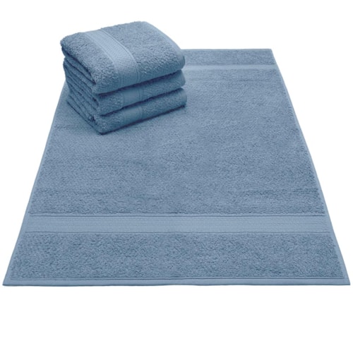 Detalhe - Toalha Bouton De Rosto 74240 Azul