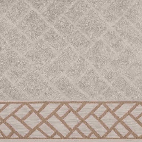 Detalhe - Toalha Bouton De Rosto P15003 Jacquard Minerale Palha