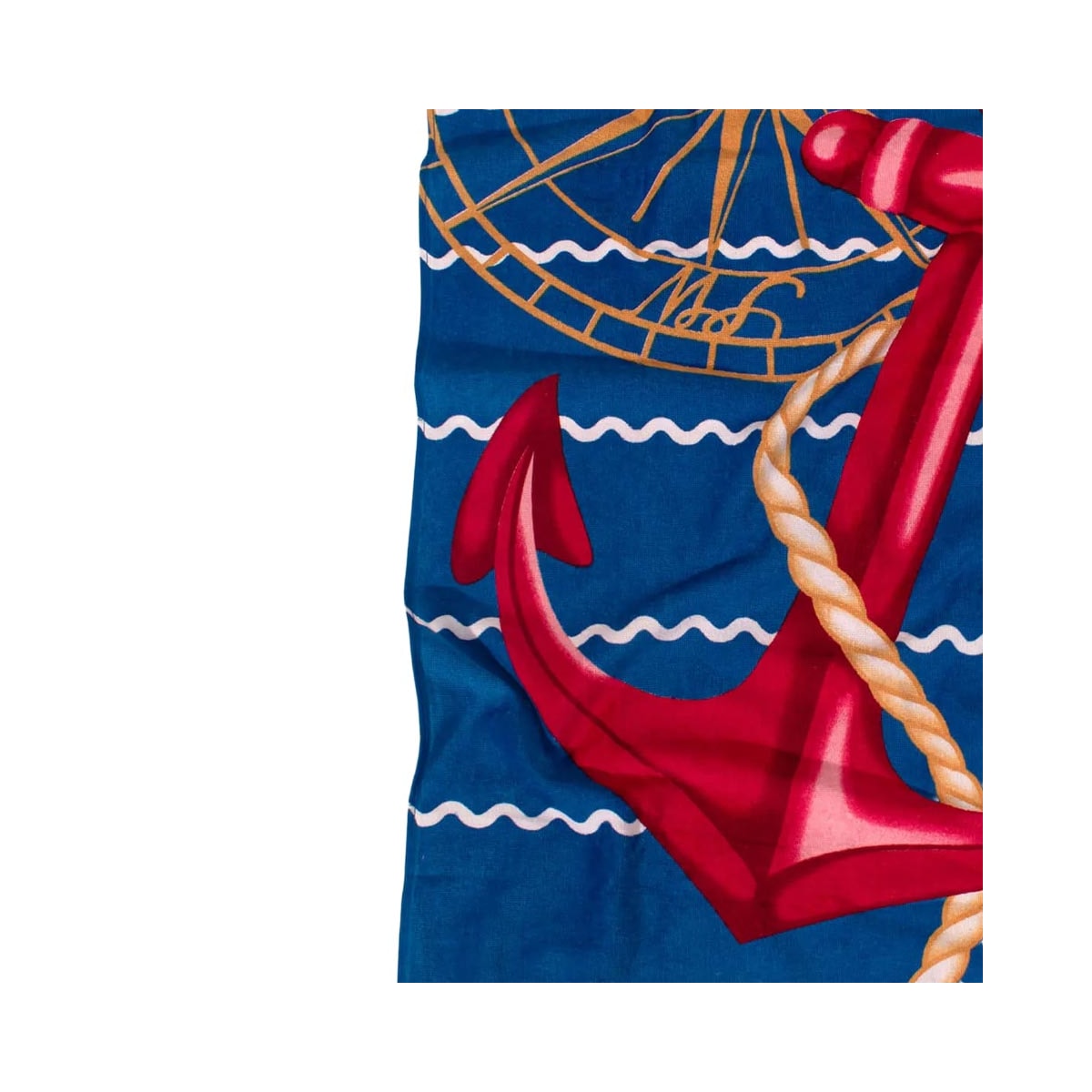 Toalha Bouton Praia Veludo Azul Nautico