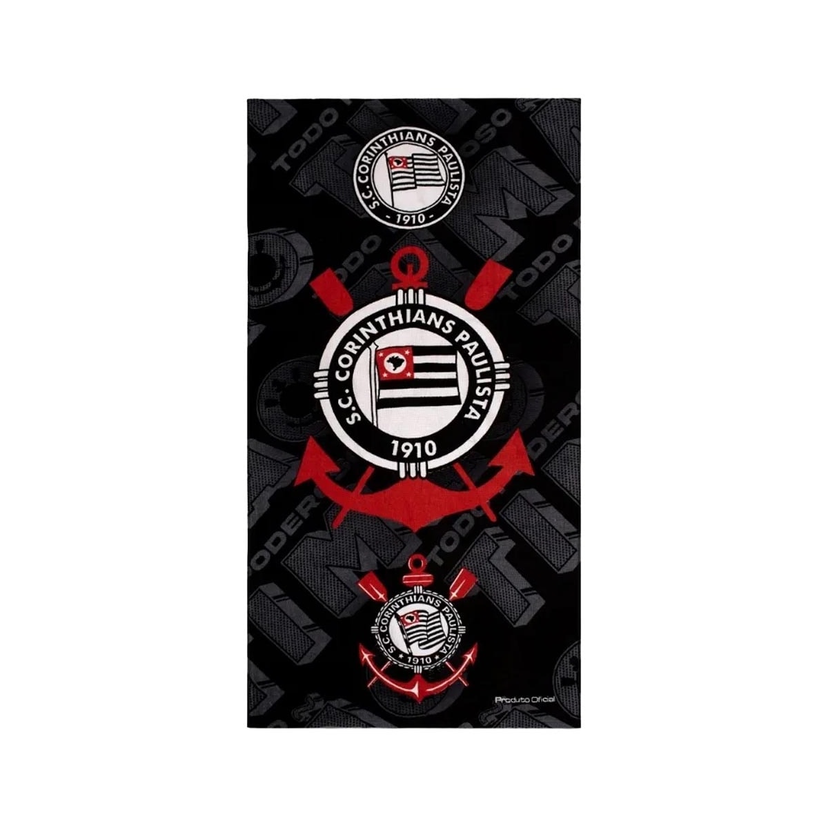 Toalha Bouton Time Veludo Corinthians