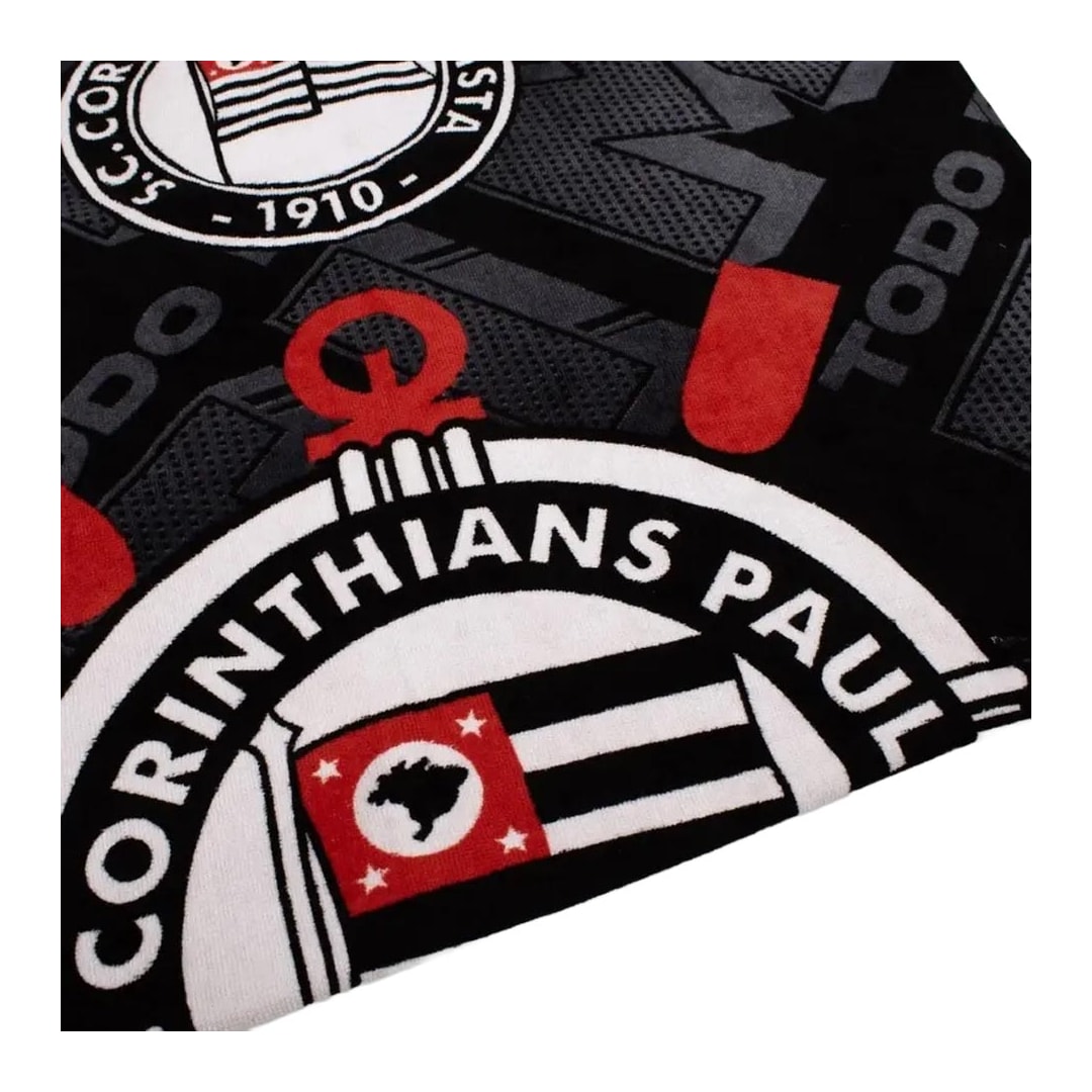 Toalha Bouton Time Veludo Corinthians