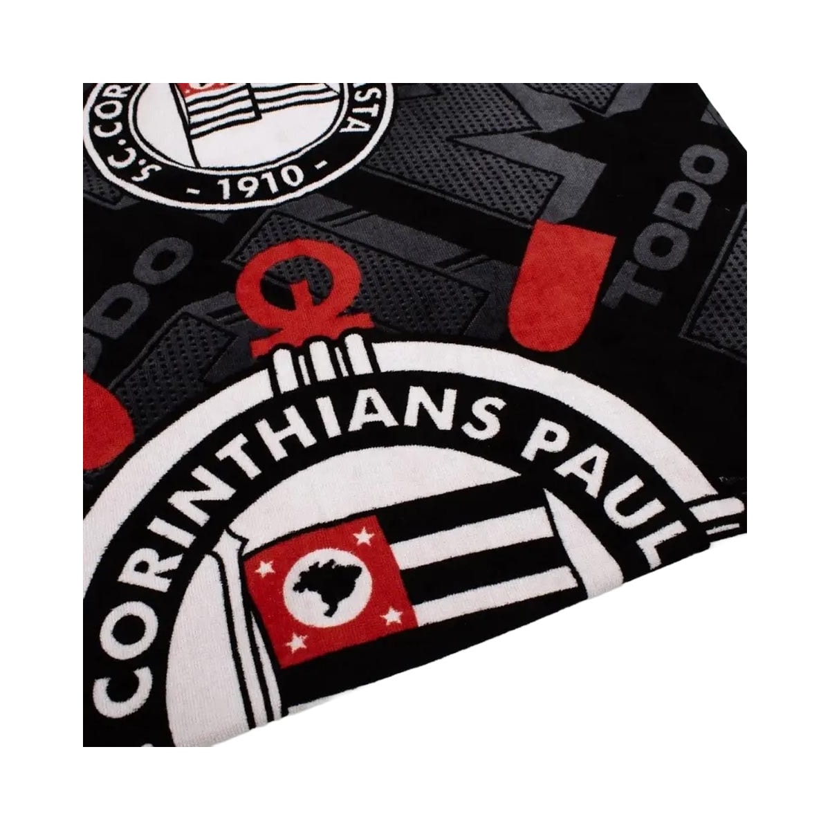 Toalha Bouton Time Veludo Corinthians Toalha Bouton Time Veludo Corinthians