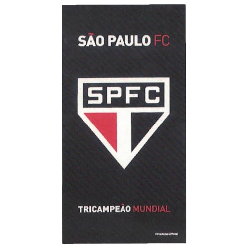 Toalha Bouton Time Veludo Preto São Paulo