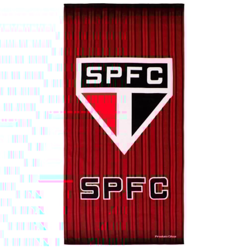 Toalha Bouton Time Veludo Vermelho São Paulo