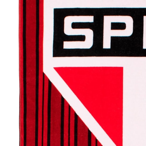 Detalhe - Toalha Bouton Time Veludo Vermelho São Paulo