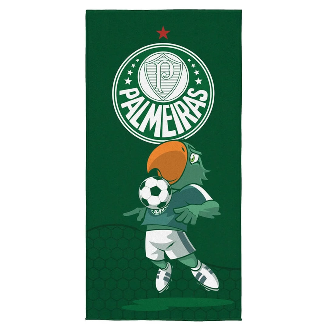 Toalha Lepper Aveludada Banho Transfer Verde Palmeiras