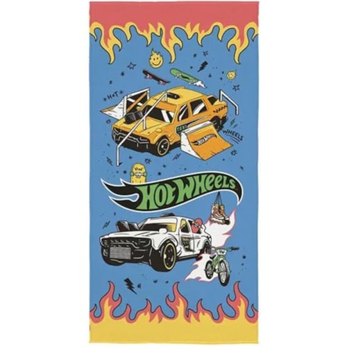 Toalha Lepper De Banho Infantil 6193301 Hot Wheels