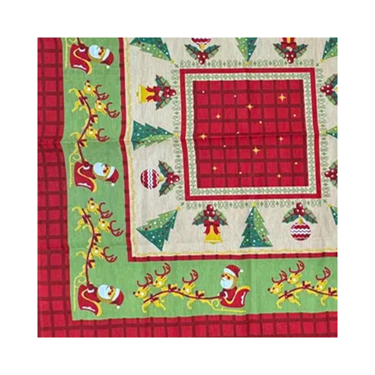 Toalha Lepper De Mesa Quadrada 036904 Natal/Trenó Toalha Lepper De Mesa Quadrada 036904 Natal/Trenó