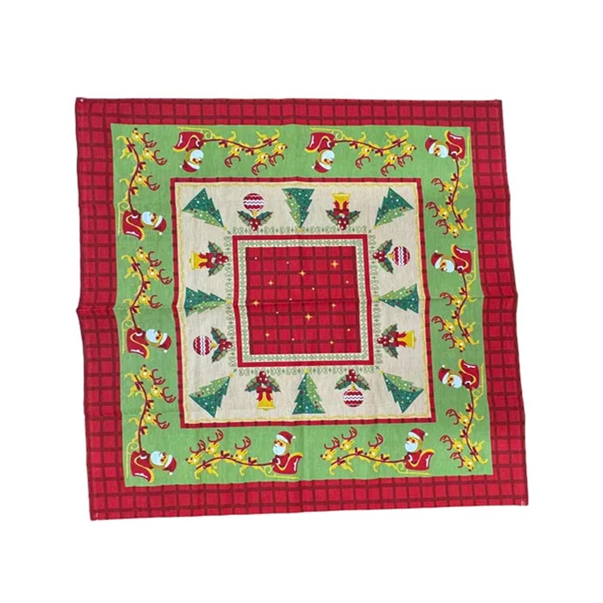 Toalha Lepper De Mesa Quadrada 036904 Natal/Trenó Toalha Lepper De Mesa Quadrada 036904 Natal/Trenó