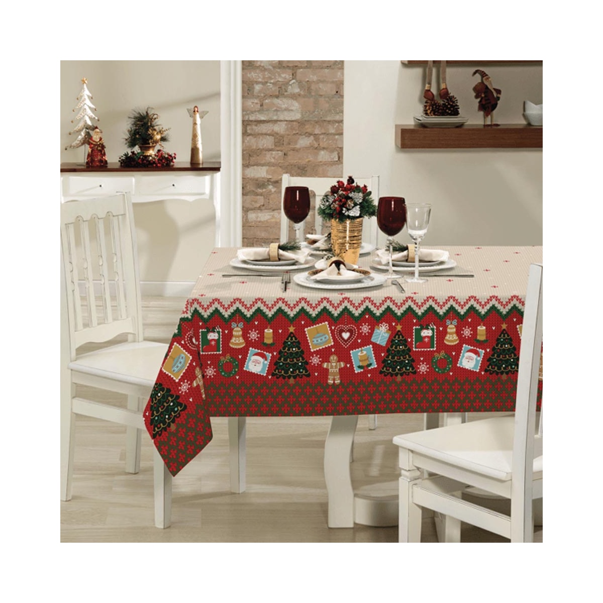 Toalha Lepper De Mesa Retangular Pop-1 Natal Toalha Lepper De Mesa Retangular Pop-1 Natal