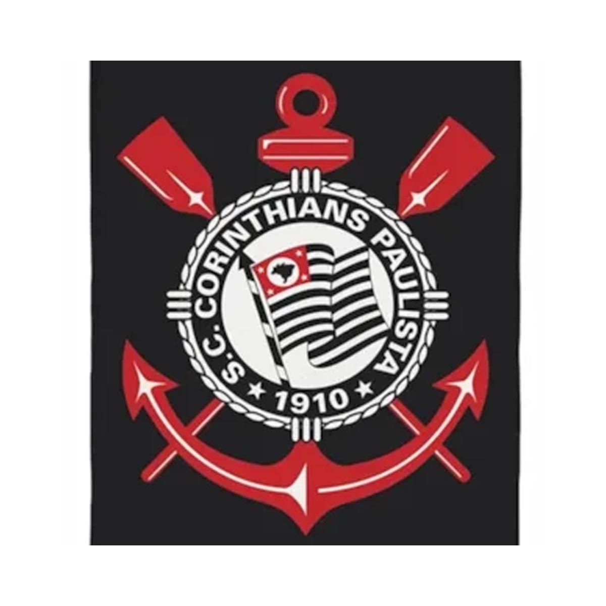Toalha Lepper De Time 071037 Preto Corinthians