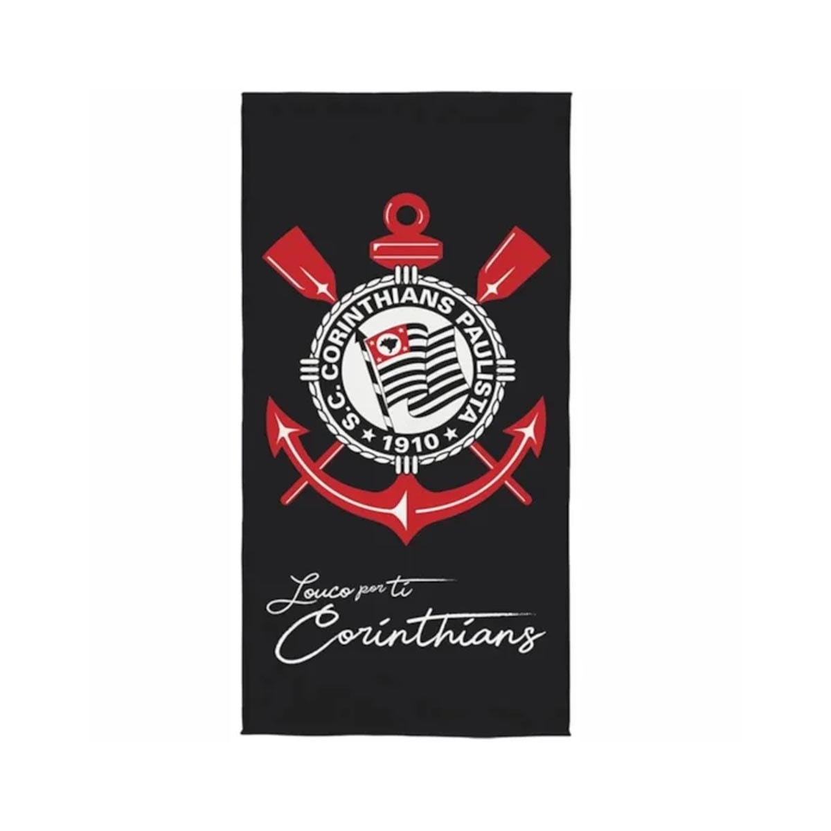Toalha Lepper De Time 071037 Preto Corinthians Toalha Lepper De Time 071037 Preto Corinthians