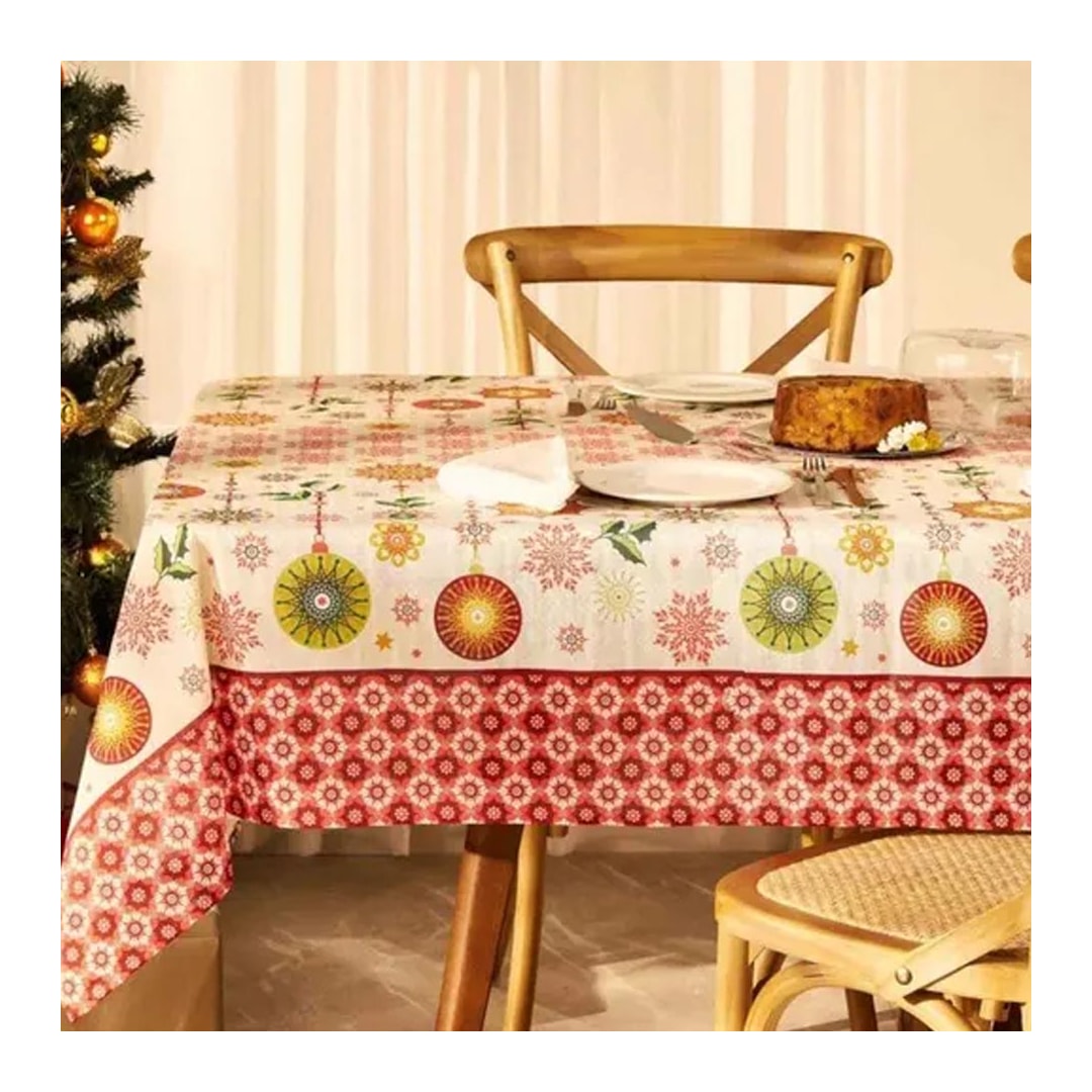 Toalha Lepper Mesa Natal 140X140 Bege Toalha Lepper Mesa Natal 140X140 Bege