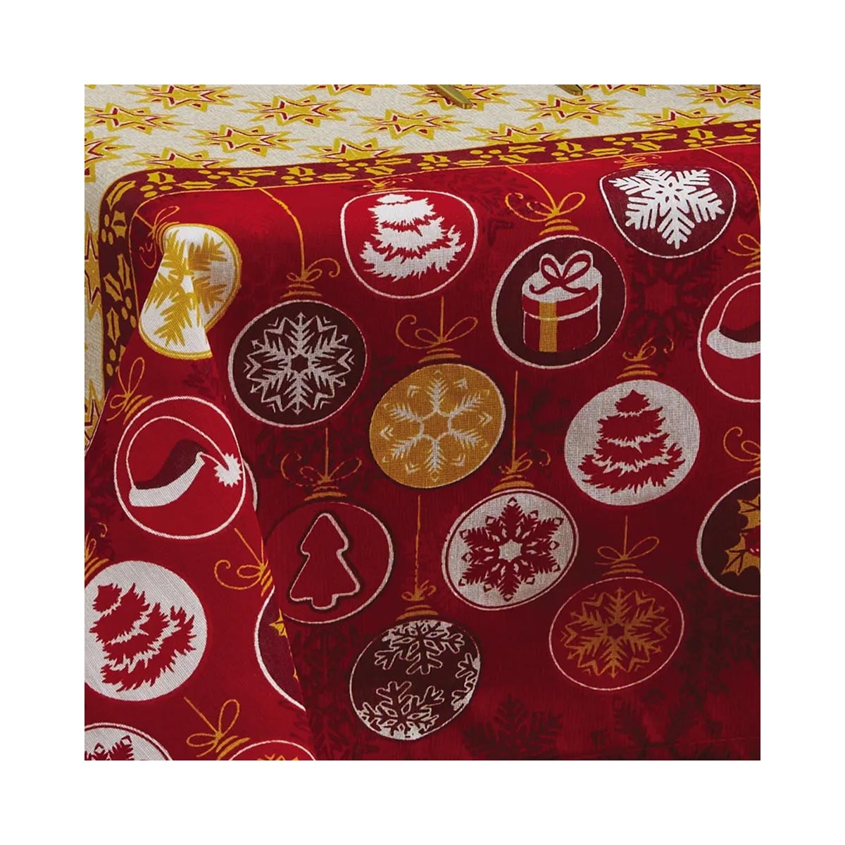 Toalha Mesa Natalina Pop Lepper Mostarda/Bola Toalha Mesa Natalina Pop Lepper Mostarda/Bola