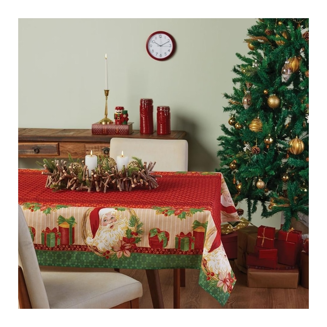 Toalha Mesa Natalina Pop Lepper Vermelho/Papai Noel
