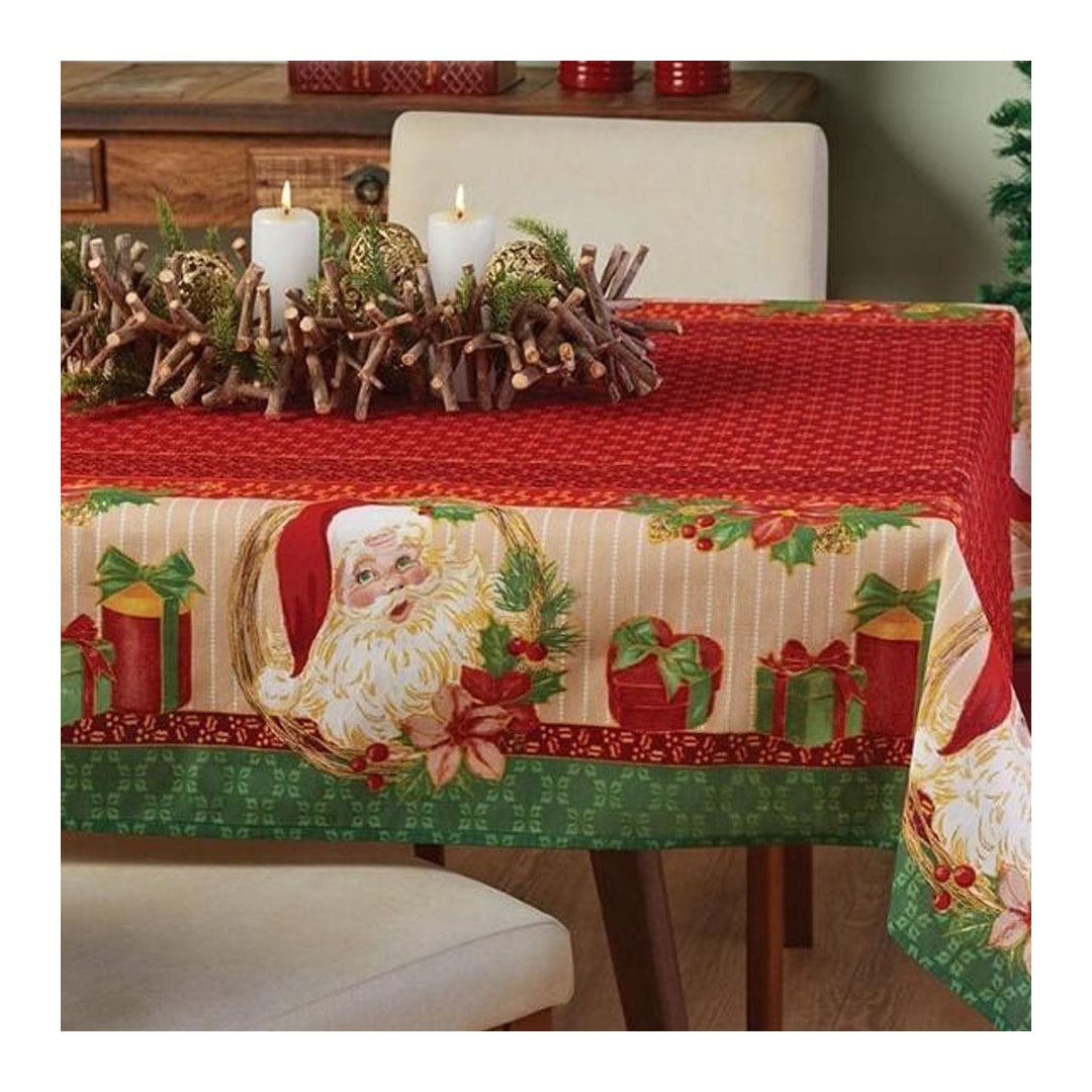 Toalha Mesa Natalina Pop Lepper Vermelho/Papai Noel Toalha Mesa Natalina Pop Lepper Vermelho/Papai Noel