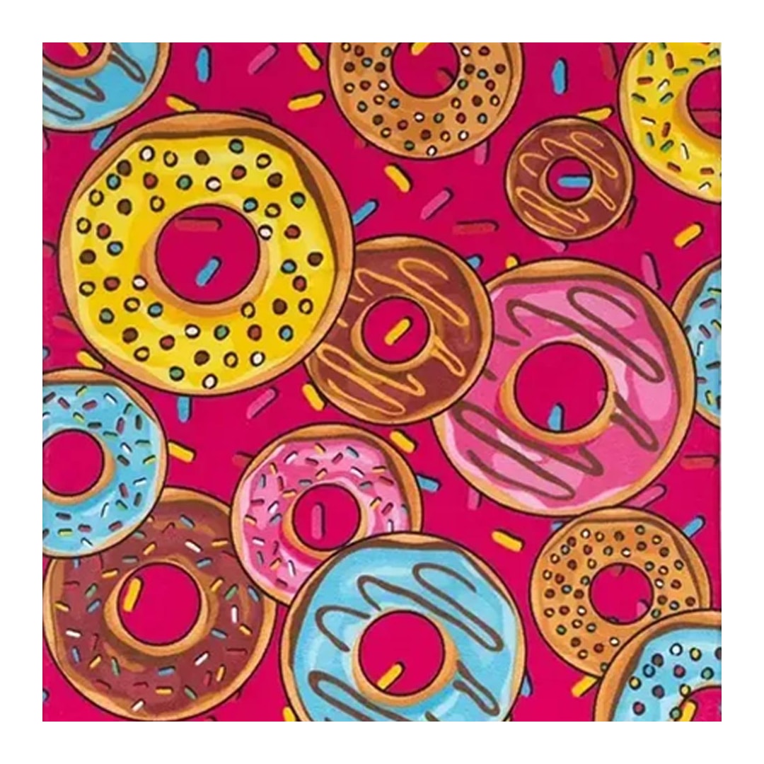 Toalha Teka De Praia Malaga Donuts Toalha Teka De Praia Malaga Donuts