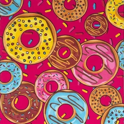 Detalhe - Toalha Teka De Praia Malaga Donuts