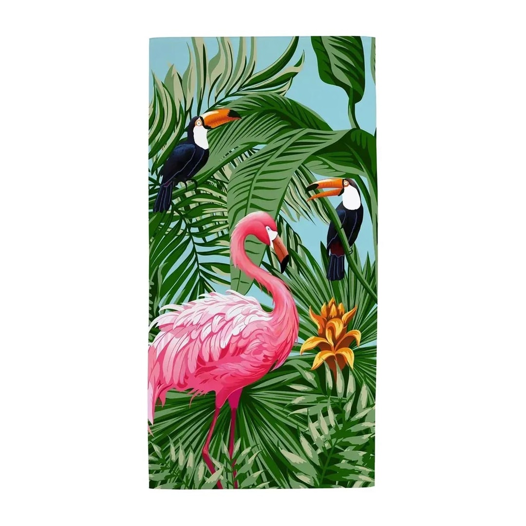 Toalha Teka De Praia Malaga Flamingo