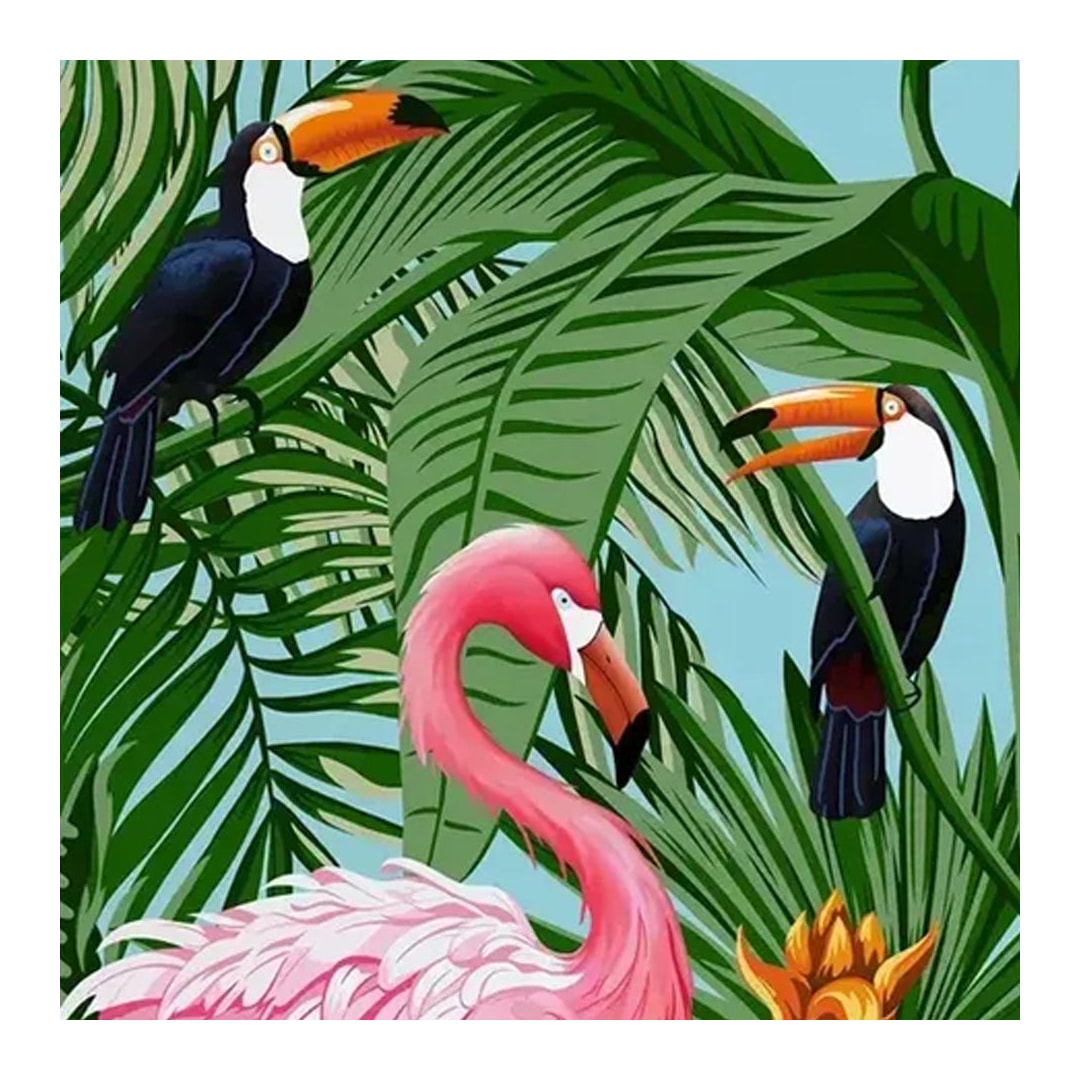 Toalha Teka De Praia Malaga Flamingo