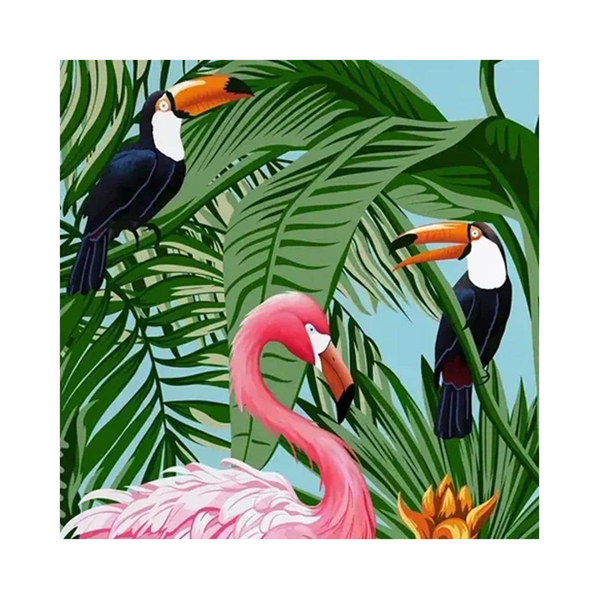 Toalha Teka De Praia Malaga Flamingo
