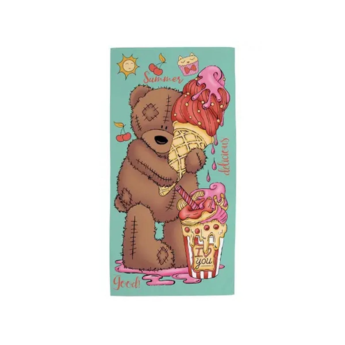 Toalha Teka De Praia Malaga Urso Toalha Teka De Praia Malaga Urso