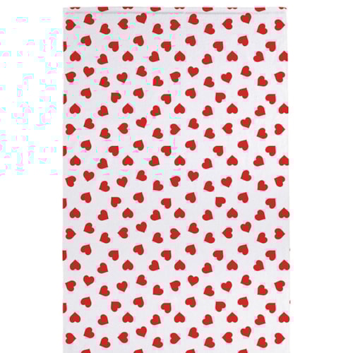 Detalhe - Toalha Teka De Rosto Nice Sweet Coracao Vermelho