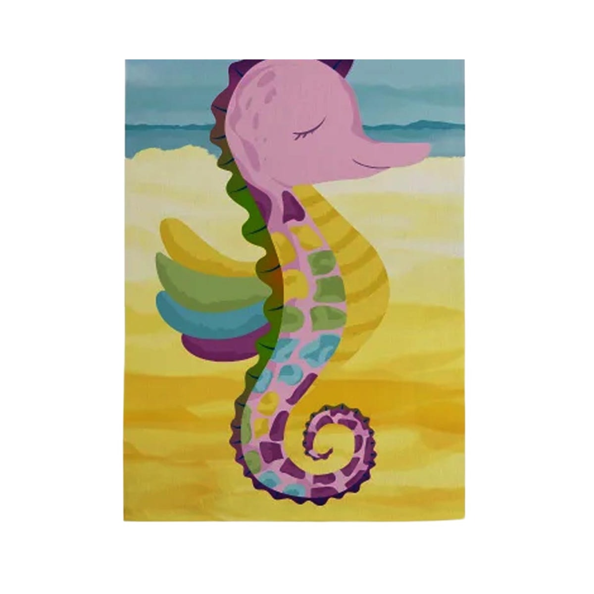 Toalha Teka Felpuda Banho Candy Cavalo Marinho