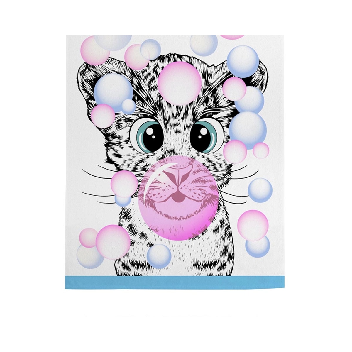 Toalha Teka Felpuda Banho Candy Gato