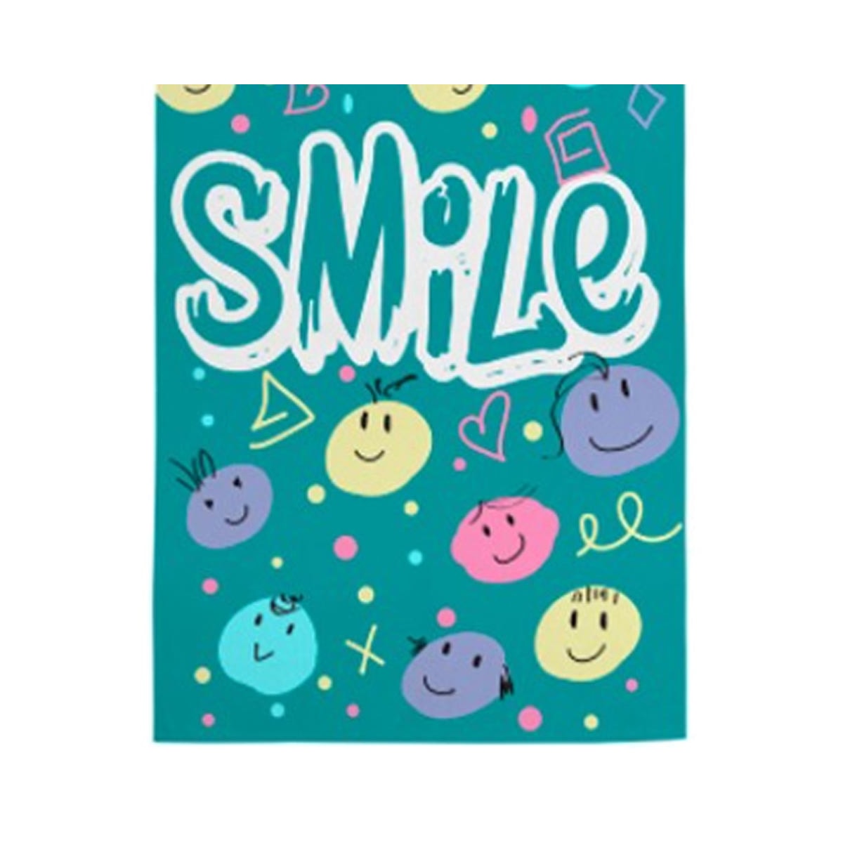 Toalha Teka Felpuda Banho Candy Smile