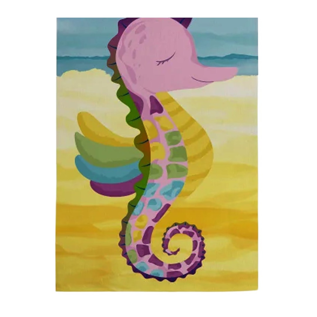 Toalha Teka Felpuda Banho Infantil Candy Cavalo Marinho Toalha Teka Felpuda Banho Infantil Candy Cavalo Marinho