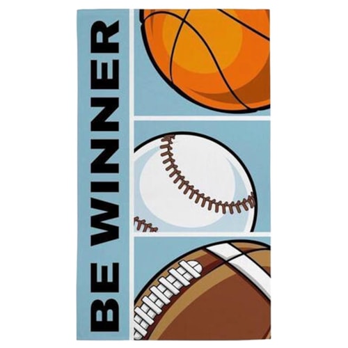 Toalha Teka Felpuda Banho Infantil Candy Esportes