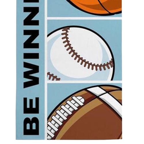 Detalhe - Toalha Teka Felpuda Banho Infantil Candy Esportes