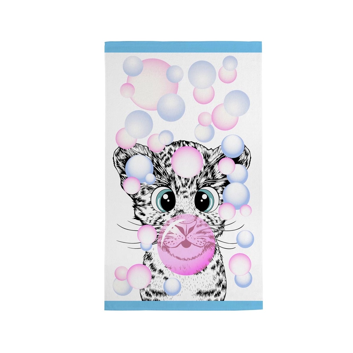 Toalha Teka Felpuda Banho Infantil Candy Gato Toalha Teka Felpuda Banho Infantil Candy Gato