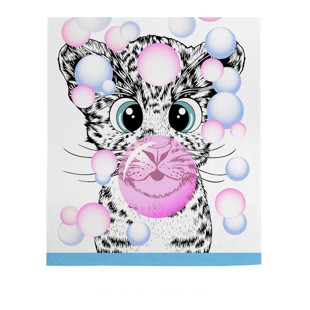 Toalha Teka Felpuda Banho Infantil Candy Gato Toalha Teka Felpuda Banho Infantil Candy Gato