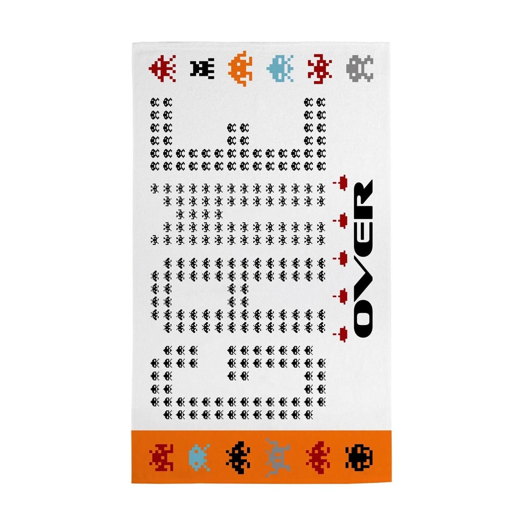Toalha Teka Felpuda Banho Infantil Candy Pac Man