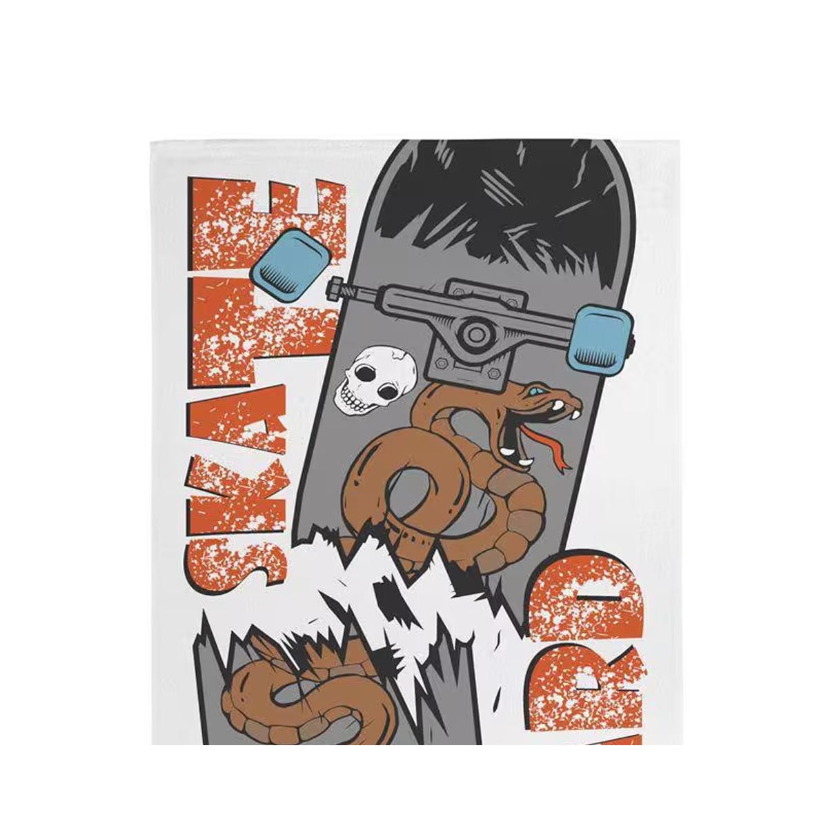 Toalha Teka Felpuda Banho Infantil Candy Skate