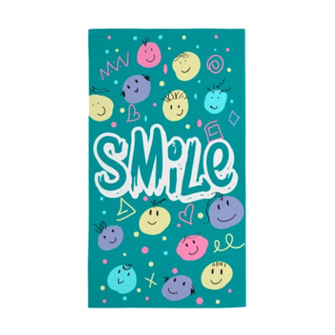 Toalha Teka Felpuda Banho Infantil Candy Smile