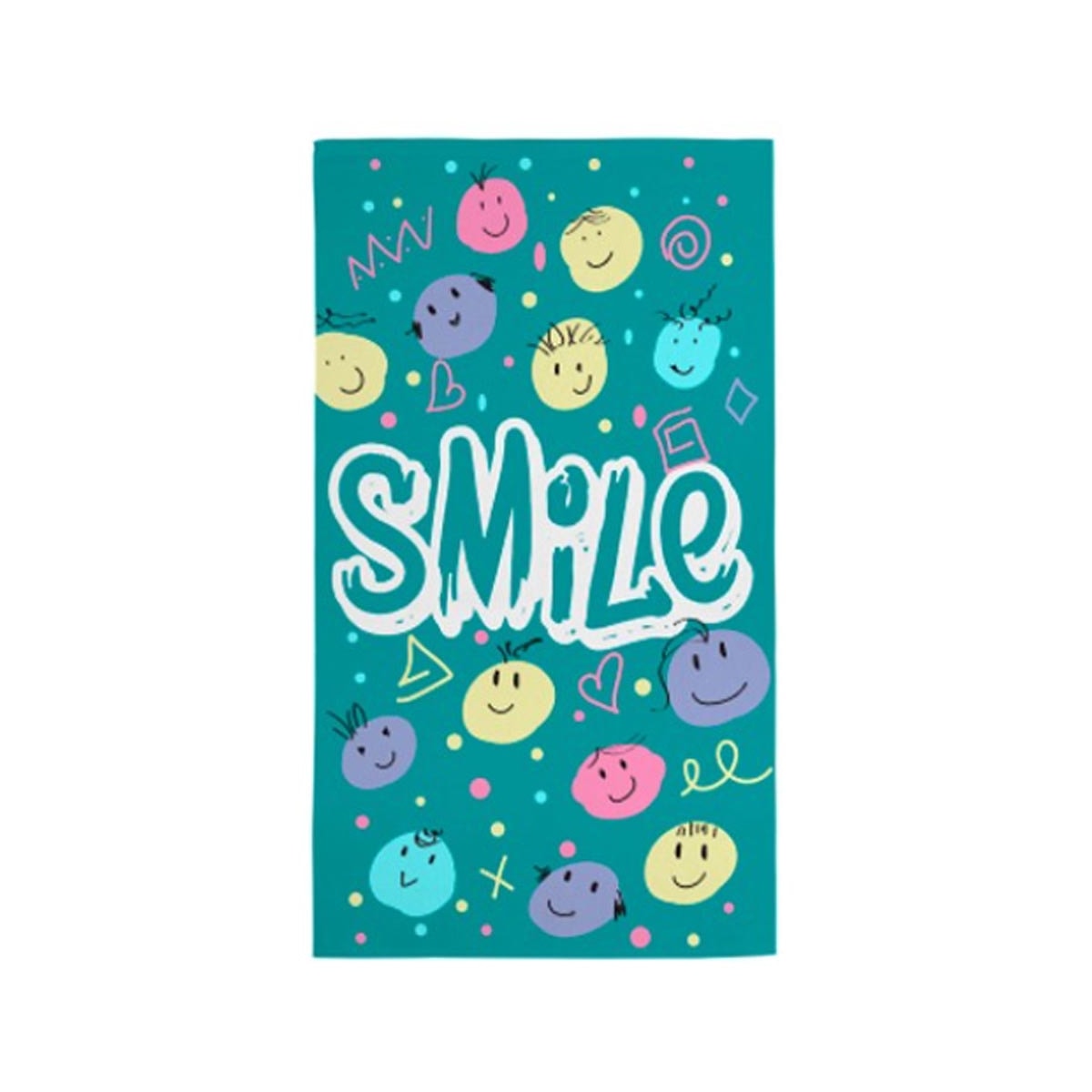 Toalha Teka Felpuda Banho Infantil Candy Smile