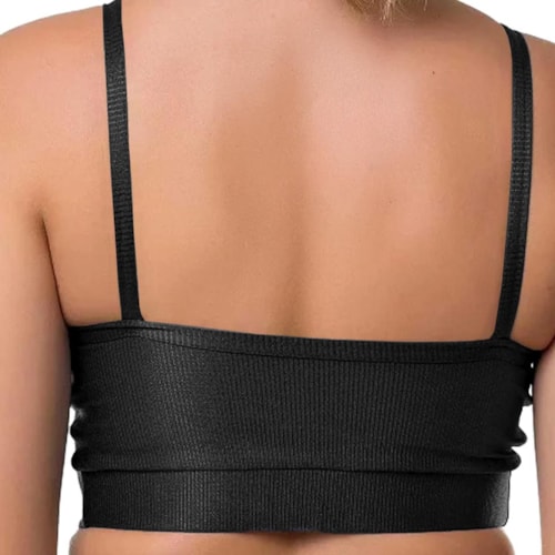 Detalhe - Top Elite Fitness Feminino 129206 Preto