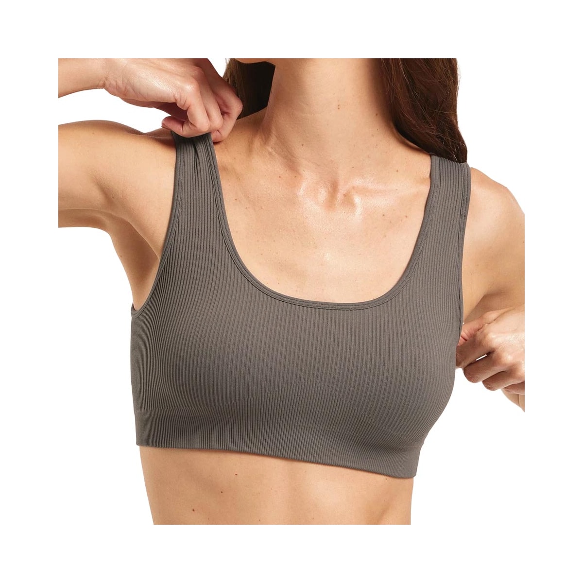 Top Hering Fitness Bojo Removível Sc34 Cinza Top Hering Fitness Bojo Removível Sc34 Cinza