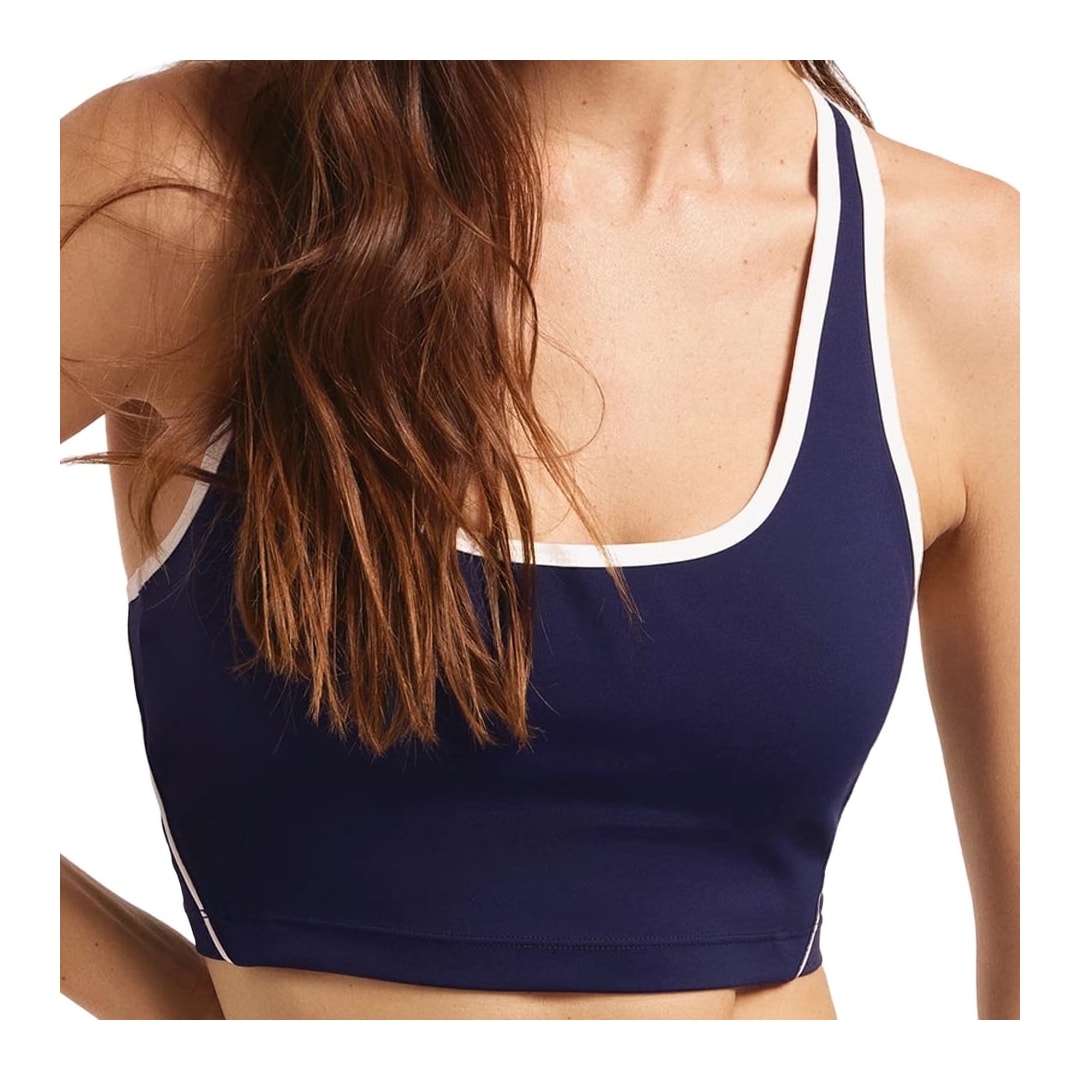 Top Hering Fitness Com Bojo Removível Sce9 Azul Marinho Top Hering Fitness Com Bojo Removível Sce9 Azul Marinho