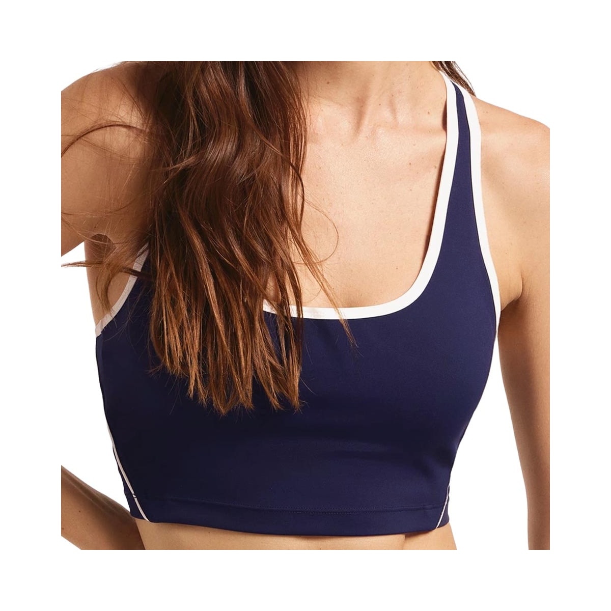 Top Hering Fitness Com Bojo Removível Sce9 Azul Marinho