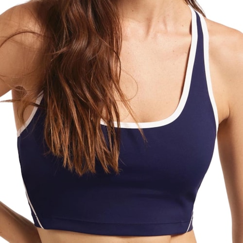 Top Hering Fitness Com Bojo Removível Sce9 Azul Marinho