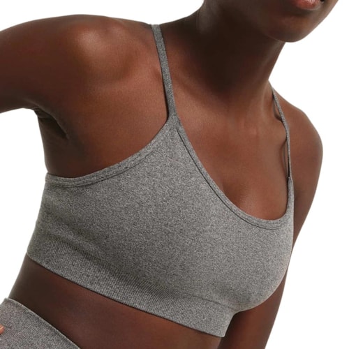 Detalhe - Top Hering Fitness Sem Bojo Sc4h Mescla Cinza