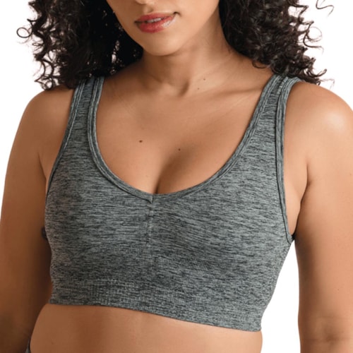 Top Lupo Ginástica Sem Bojo 71925 Cinza