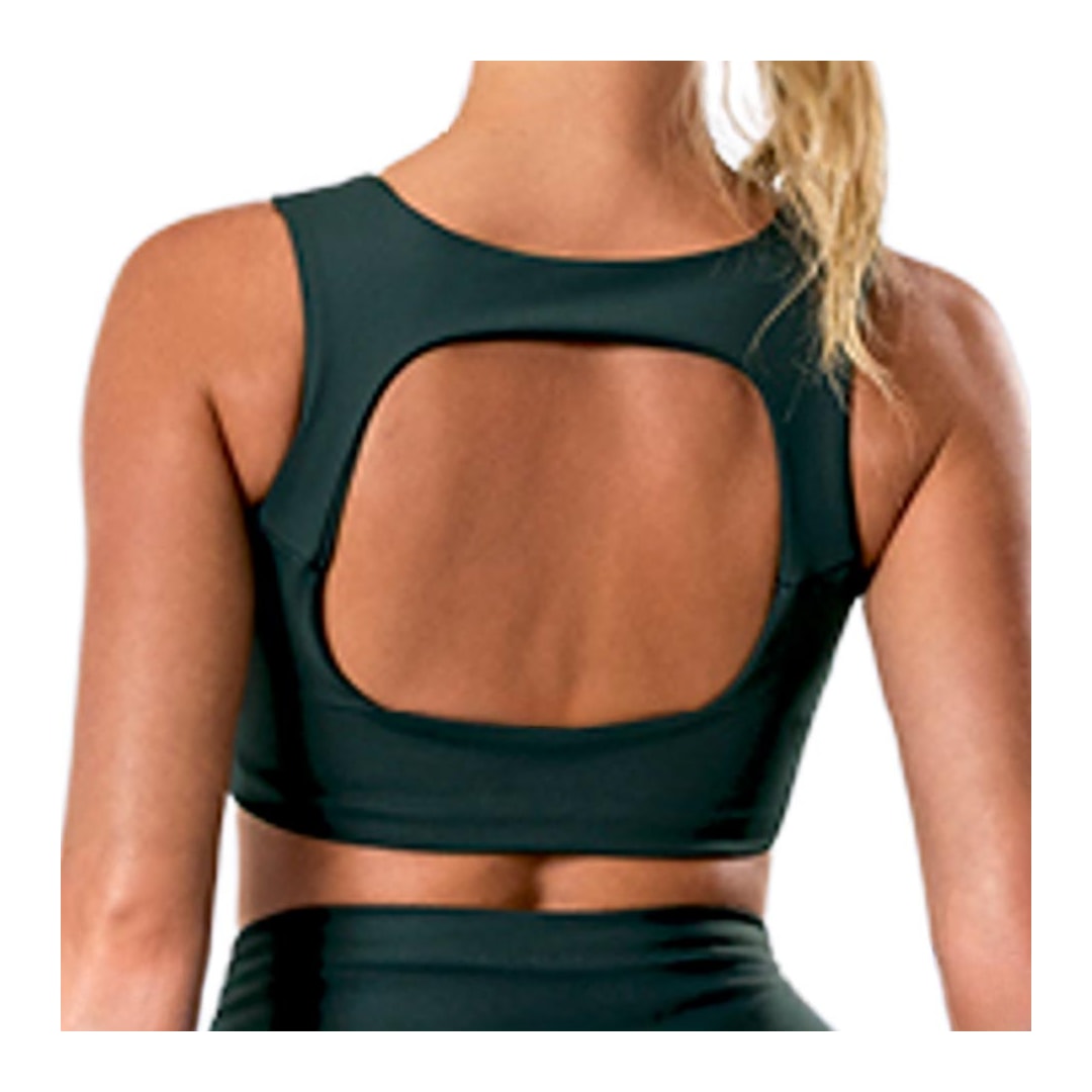 Top Mov Fitness Com Bojo Removível M0389 Floresta Top Mov Fitness Com Bojo Removível M0389 Floresta
