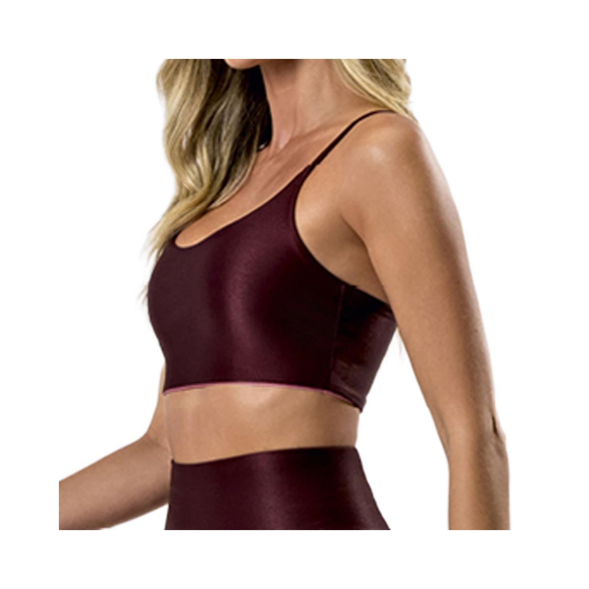 Top Mov Fitness Sem Bojo Dupla Face M0417 Burgundy
