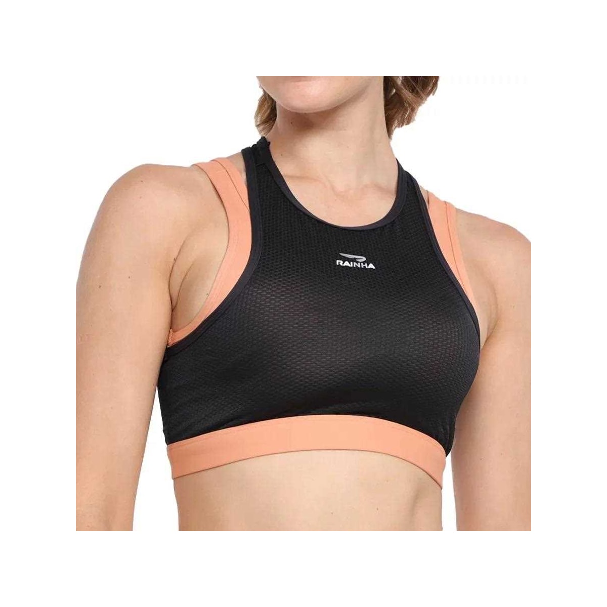 Top Rainha Feminino Pro 4420097 Cocada/Preto Top Rainha Feminino Pro 4420097 Cocada/Preto